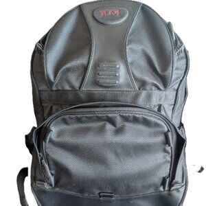 Tumi T2 Backpack. Black Ballistic Nylon/Leather.
